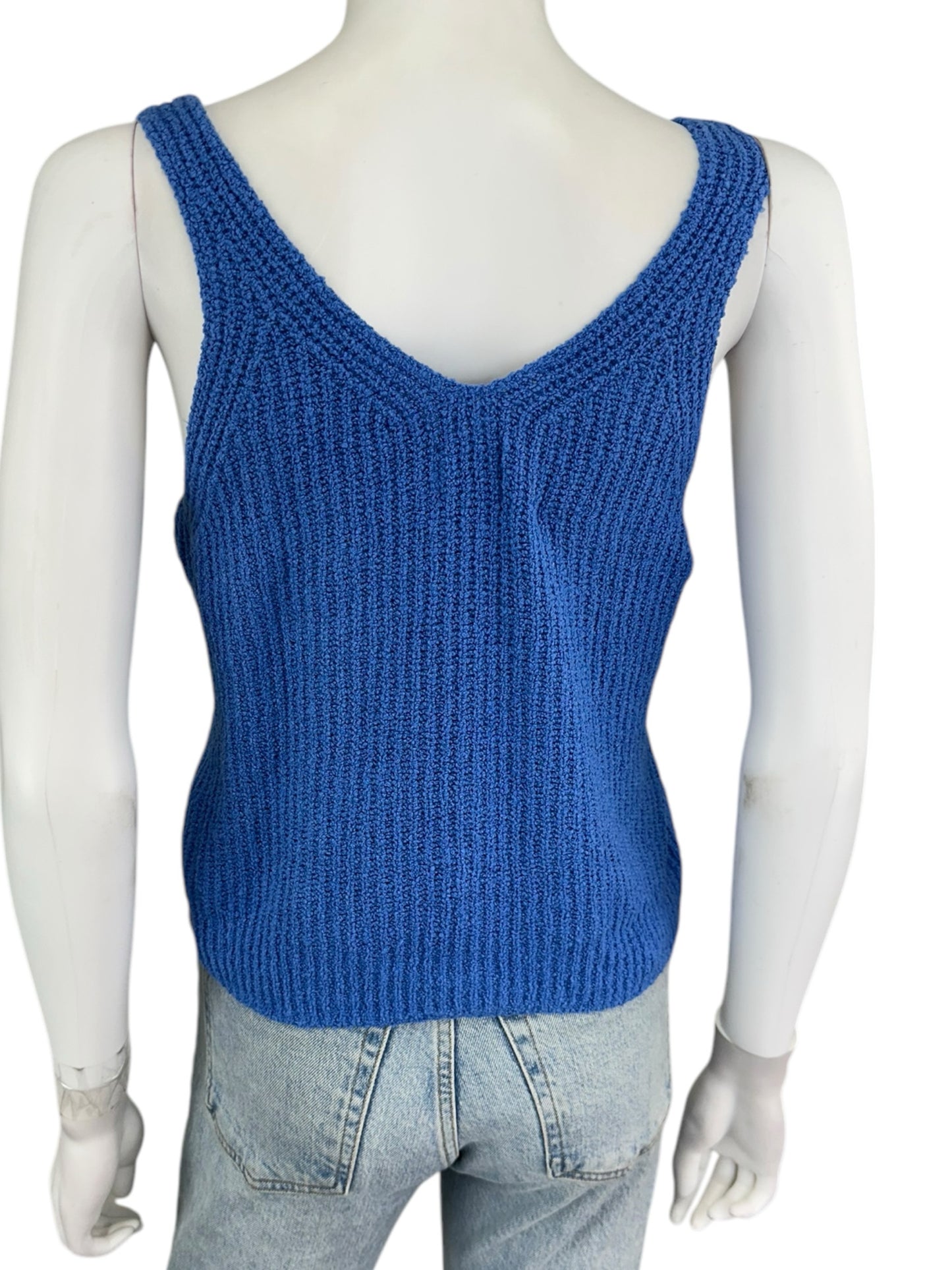 NATION Blue Pima Cotton Sweater Tank Size XS