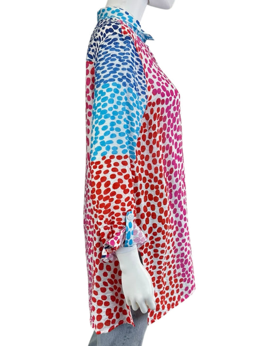 JOHN MARK NWT Color Block Key West Button-Down Shirt Size S