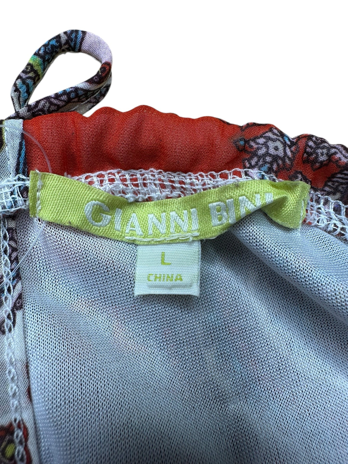 GIANNI BINI Multicolor Midi Casual Dress Size L