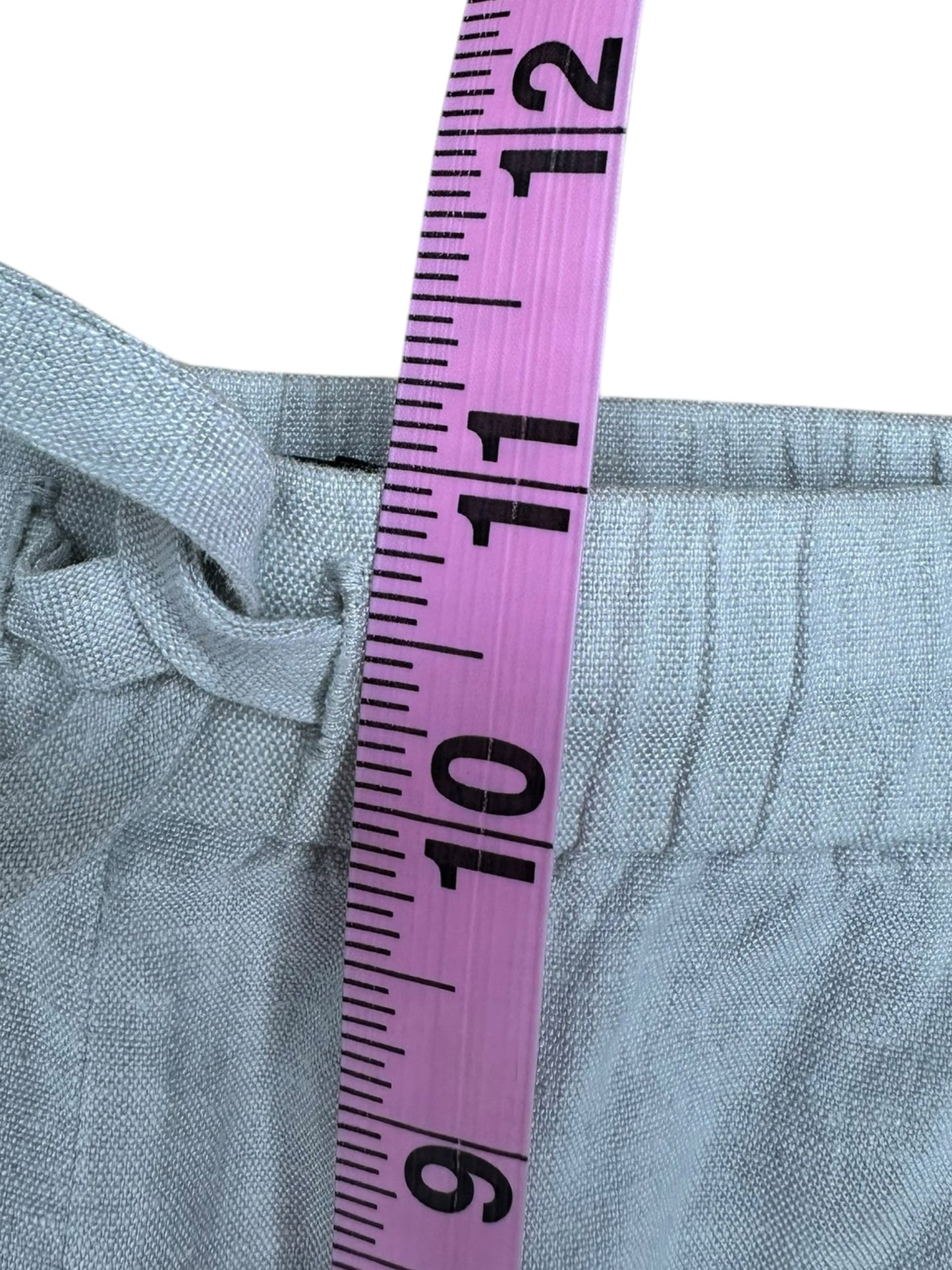 Theory Grey 100% Linen Cropped Pants Size S
