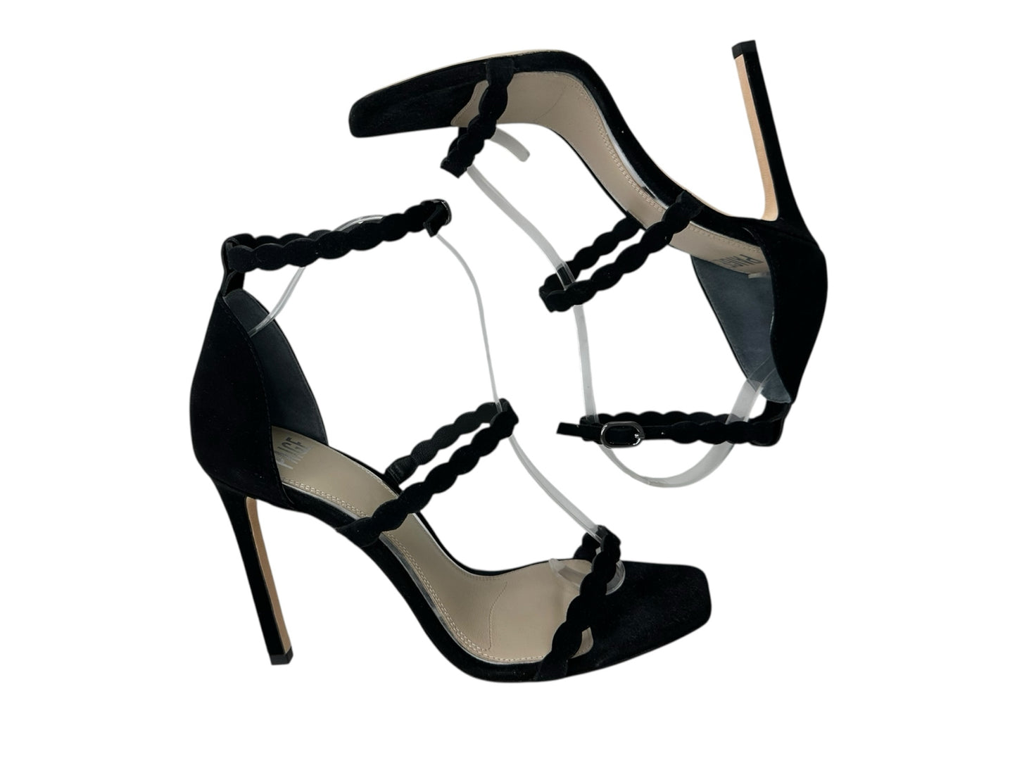 PAIGE Black Suede Scalloped Pumps Size 9