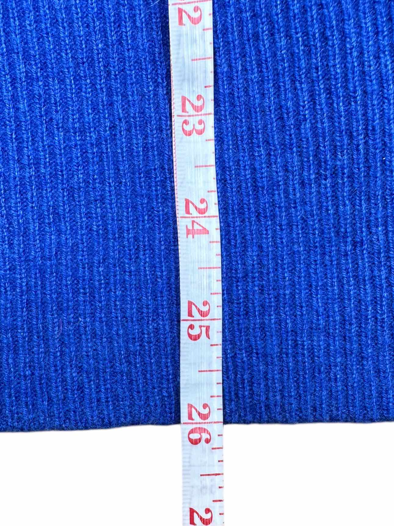 WHITE + WARREN Blue 100% Cashmere V-neck Sweater Size S