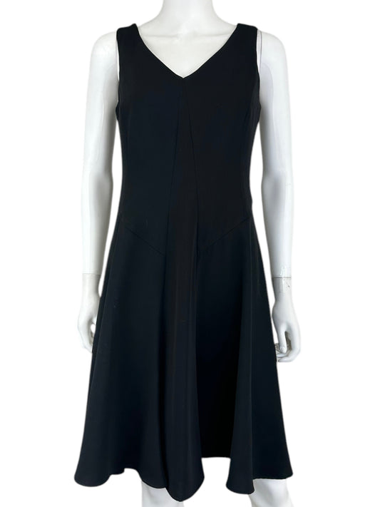 Talbots Black Sleeveless Midi Dress Size 4