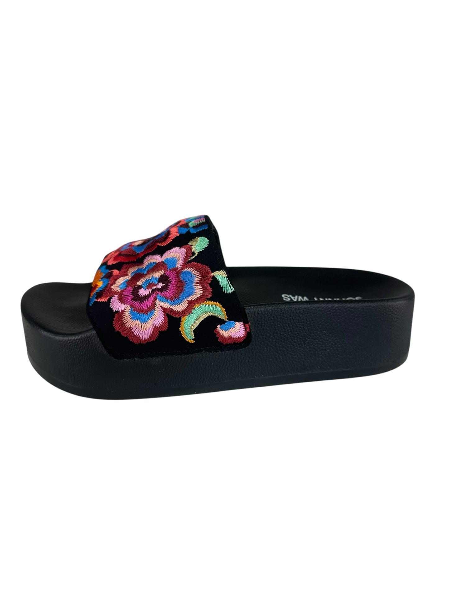 Johnny Was Black Calanthe Platform Sandal Size 6