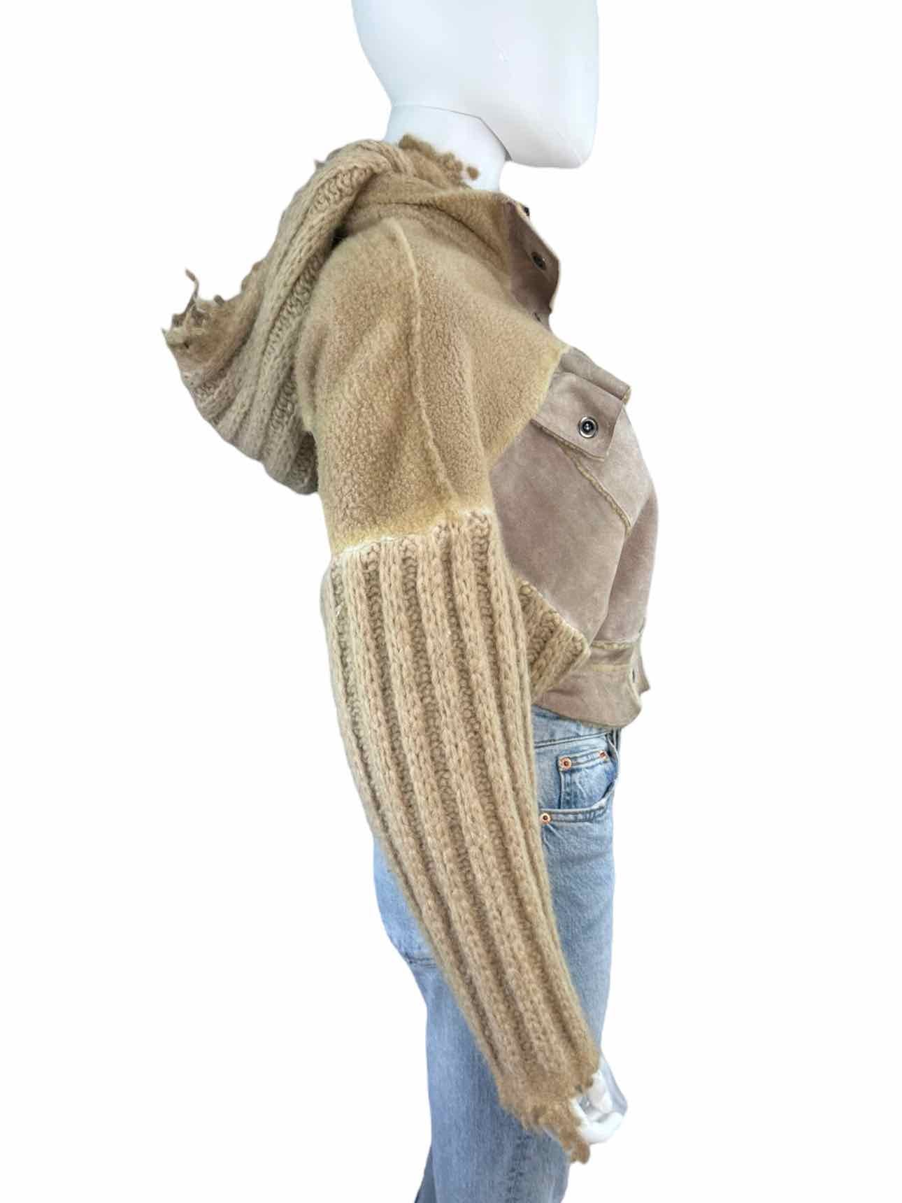 Roncarati NWT Tan Lacoon Bacio Sherling Coat Size 42