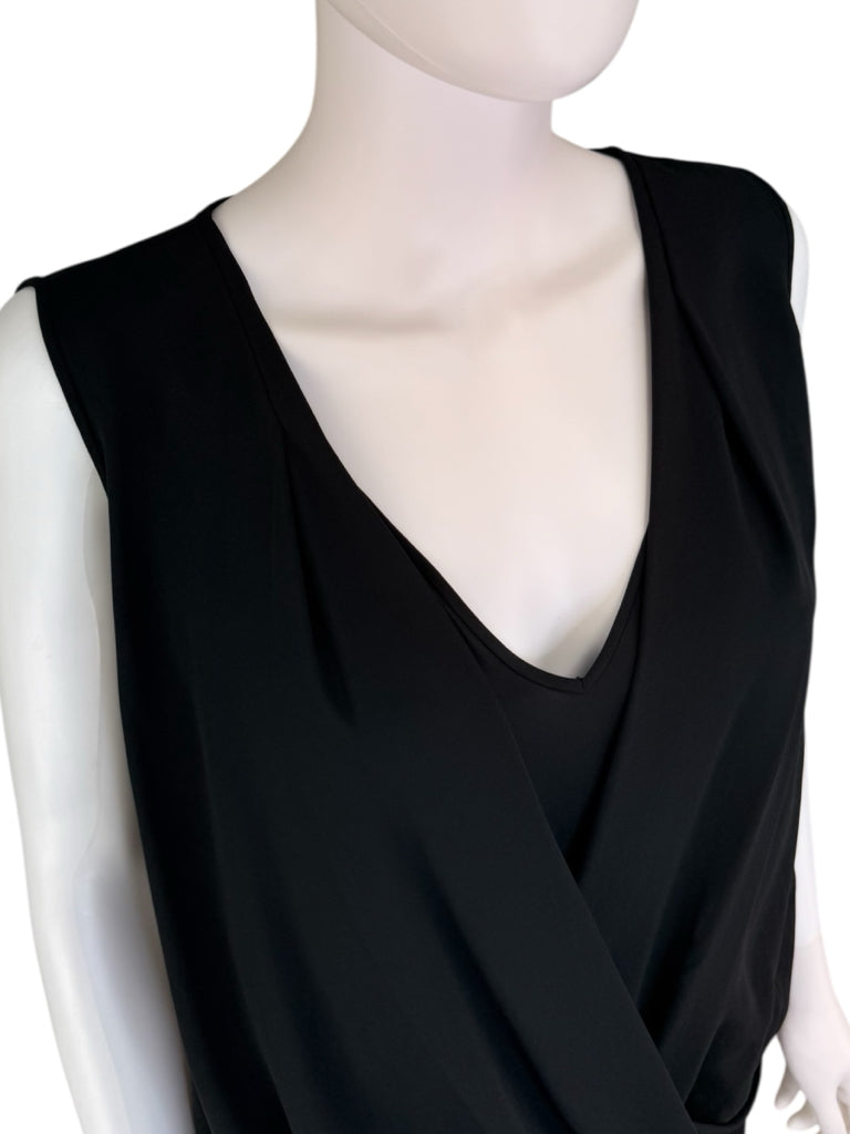BCBGMAXAZRIA Black Antonella Sleeveless Top Size M