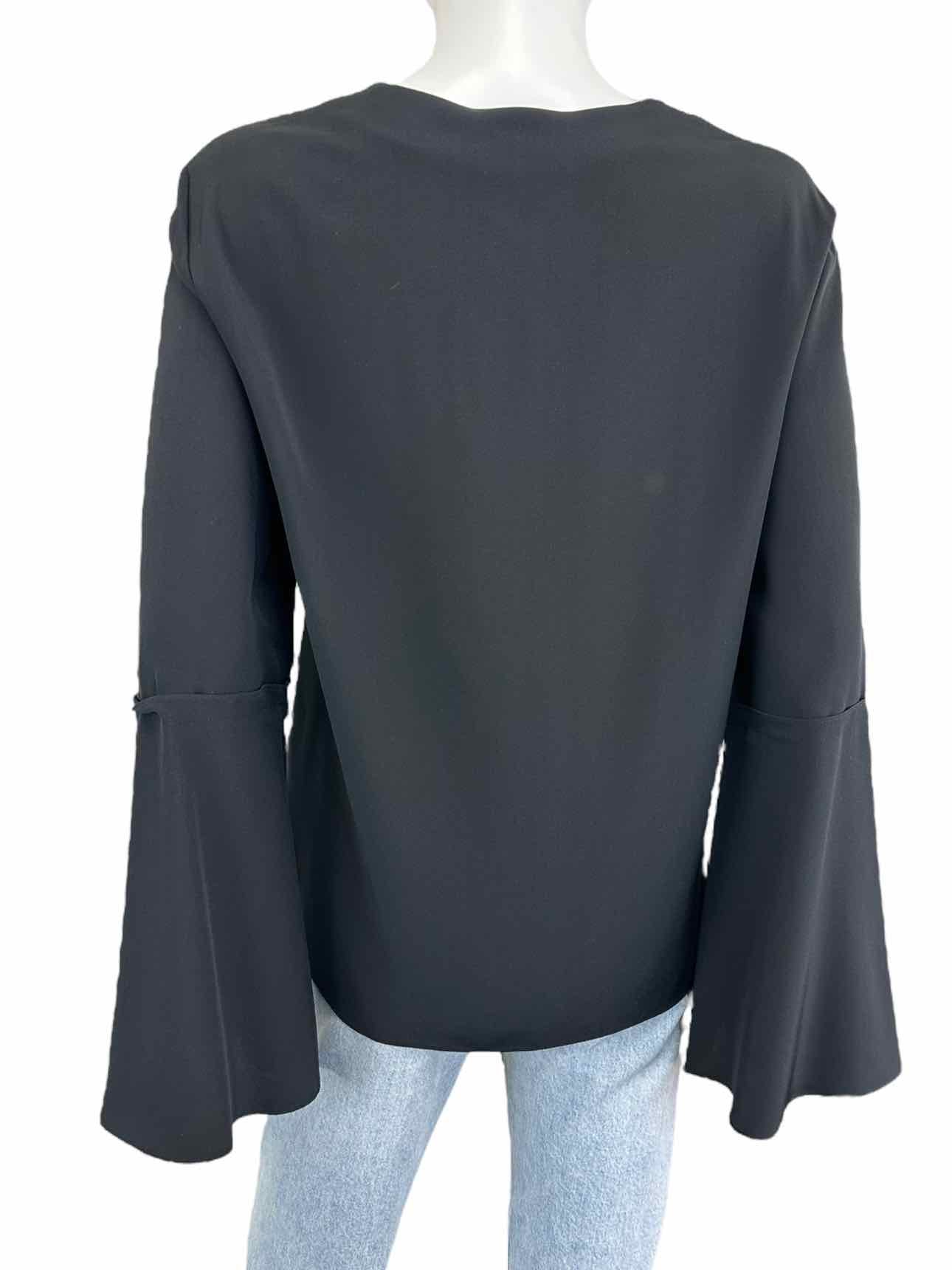 tibi Black 100% Silk Blouse Size 4