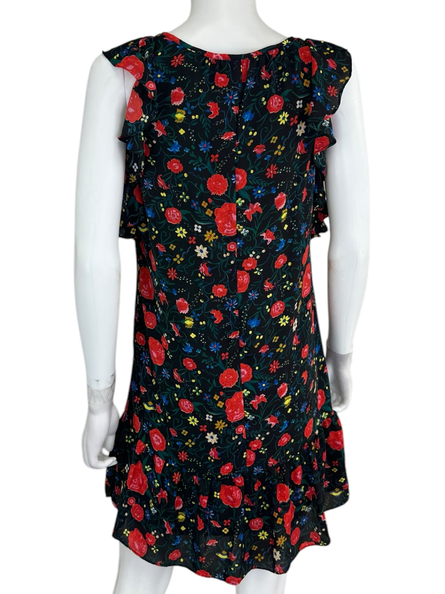 J. Crew Black Floral Mini Dress Size XS