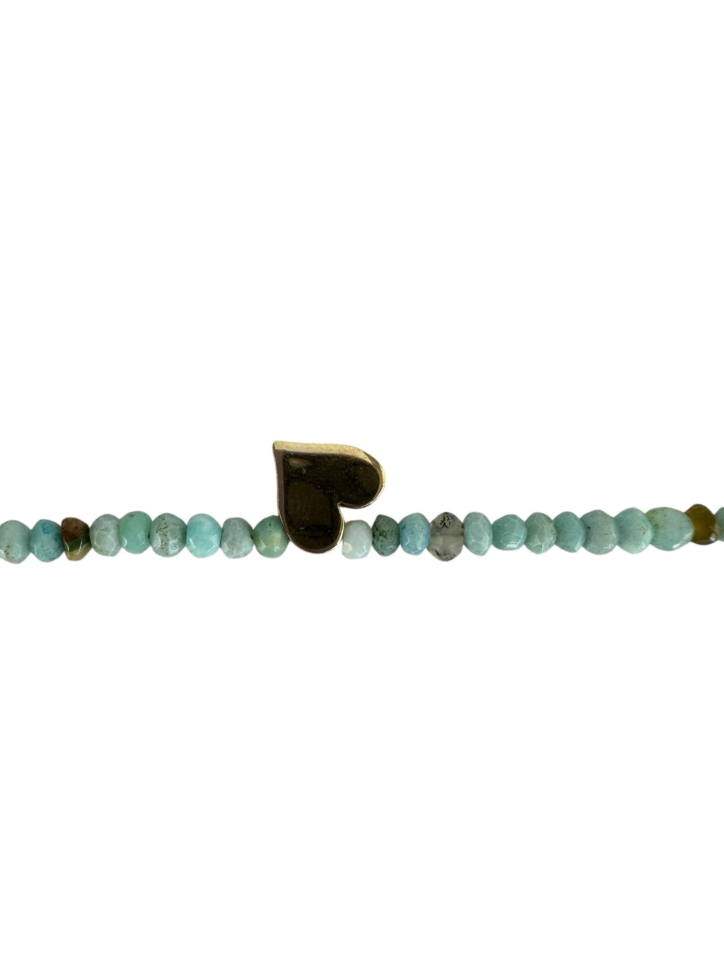 Kori Green Blue Heart Beaded Necklace