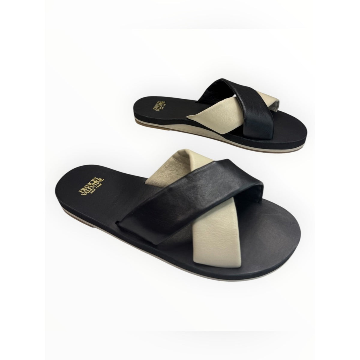 Francis Valentine NWOT Criss Cross Cloud Slide Sandals Size 7