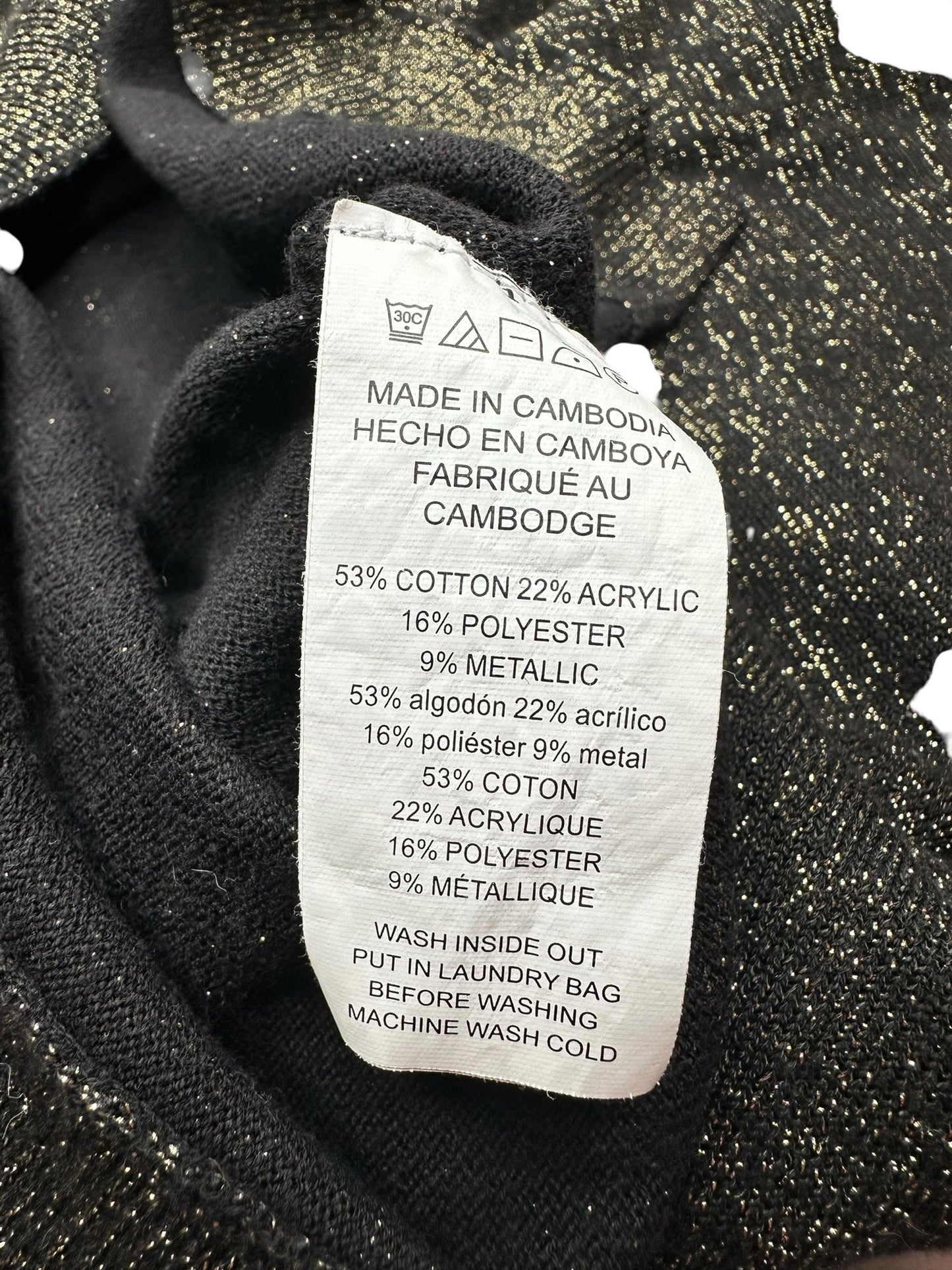 MICHAEL Michael Kors Black Sparkle Sweater Size XL