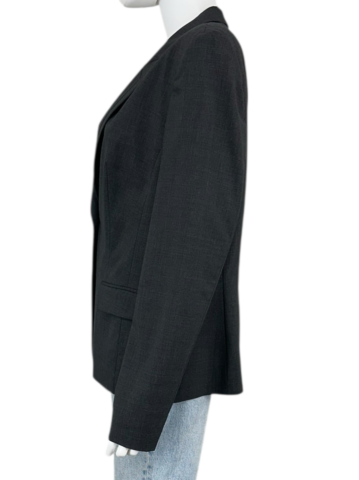 BOSS Gray Virgin Wool Pant Suit Size 10