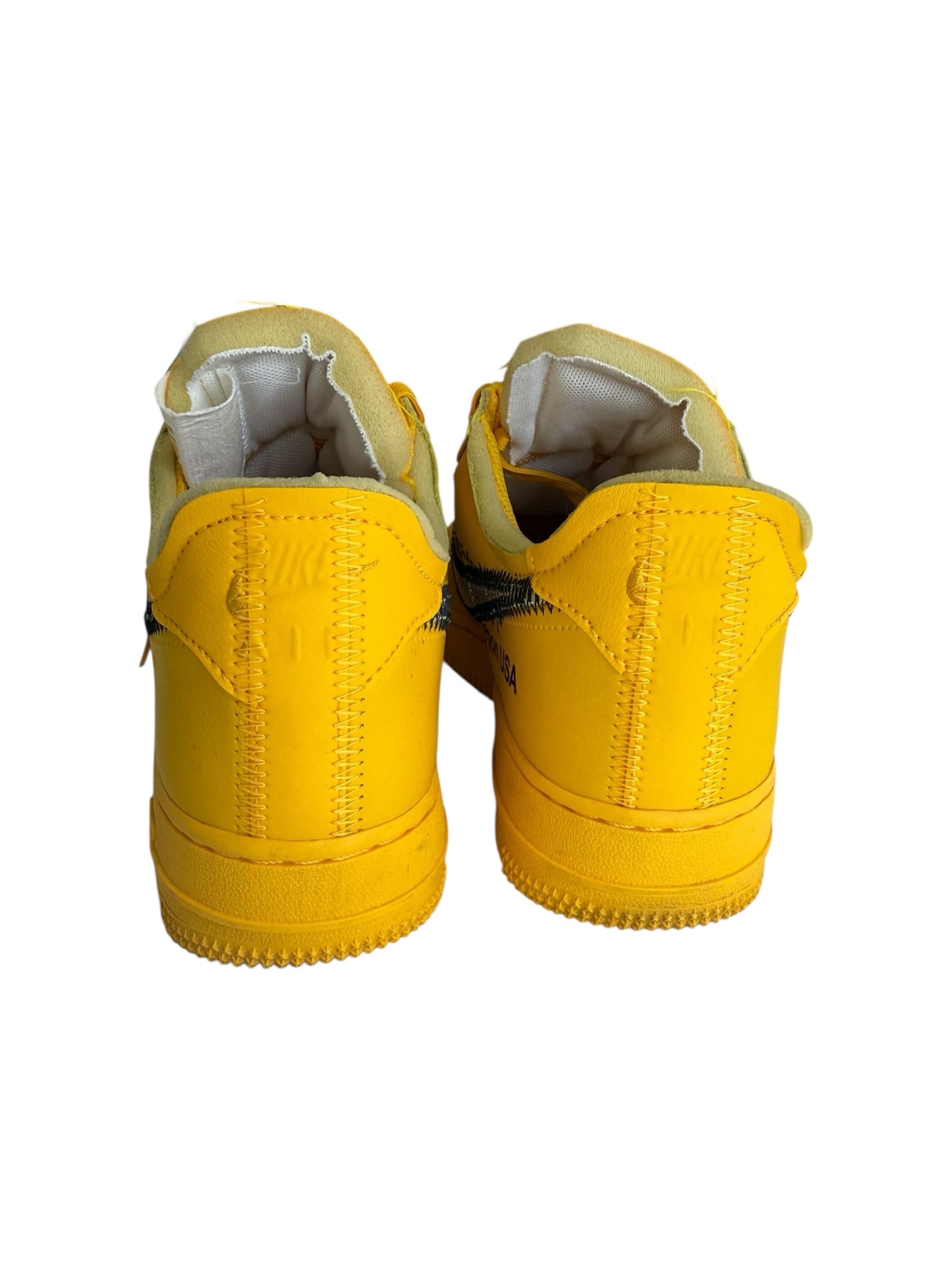 Nike x OFF WHITE Yellow Air Force 1 Low Sneakers Size 7