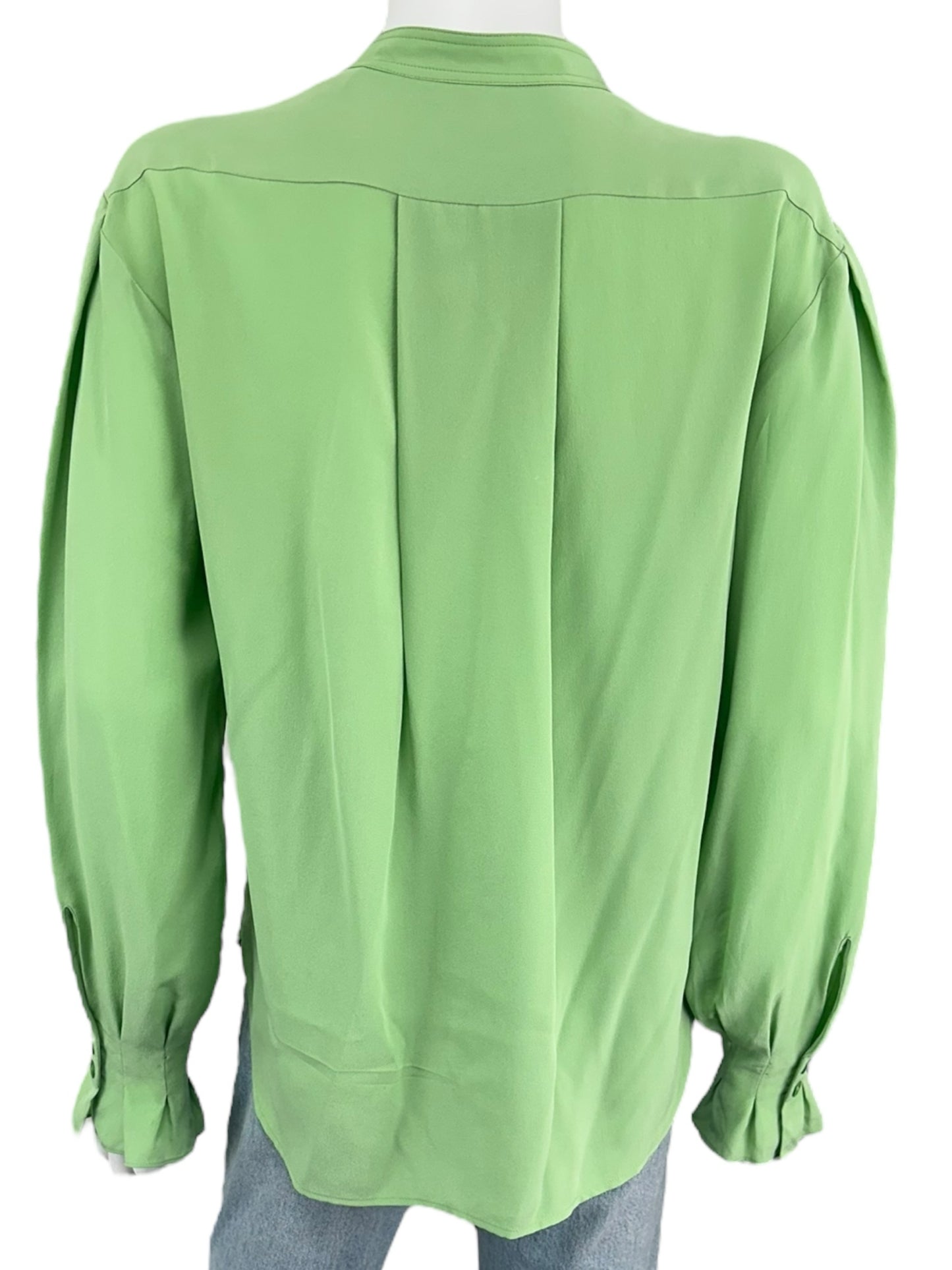 EQUIPMENT Green 100% Silk Button-Down Shirt Size S