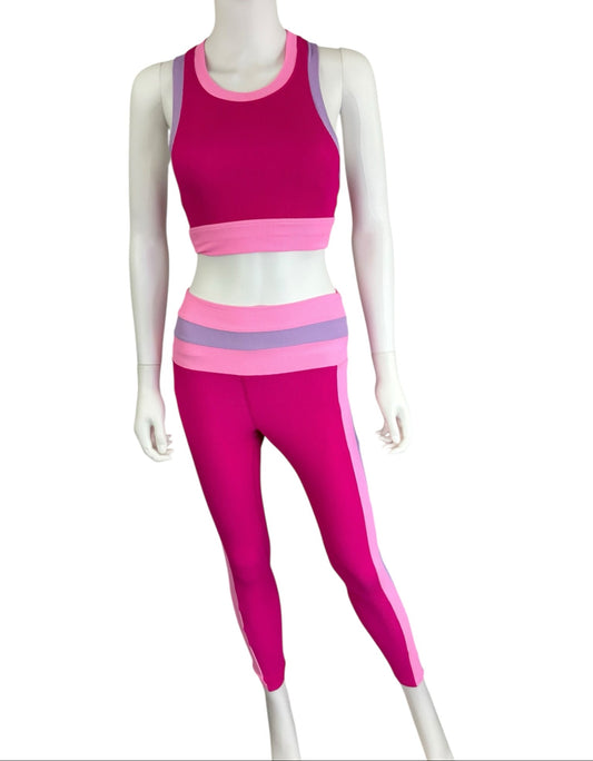 BEACH RIOT SPORT Pink Gwen Top & Mariella Leggings Athletic Set Size XS