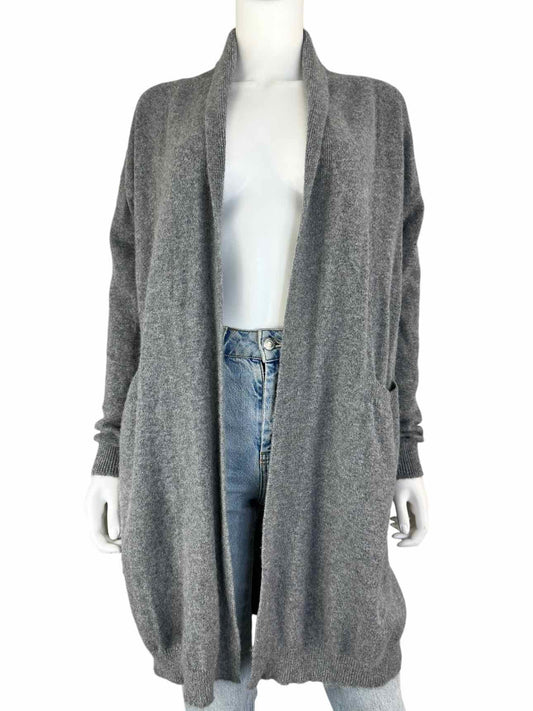 Vince. Gray 100% Cashmere Cardigan Size S