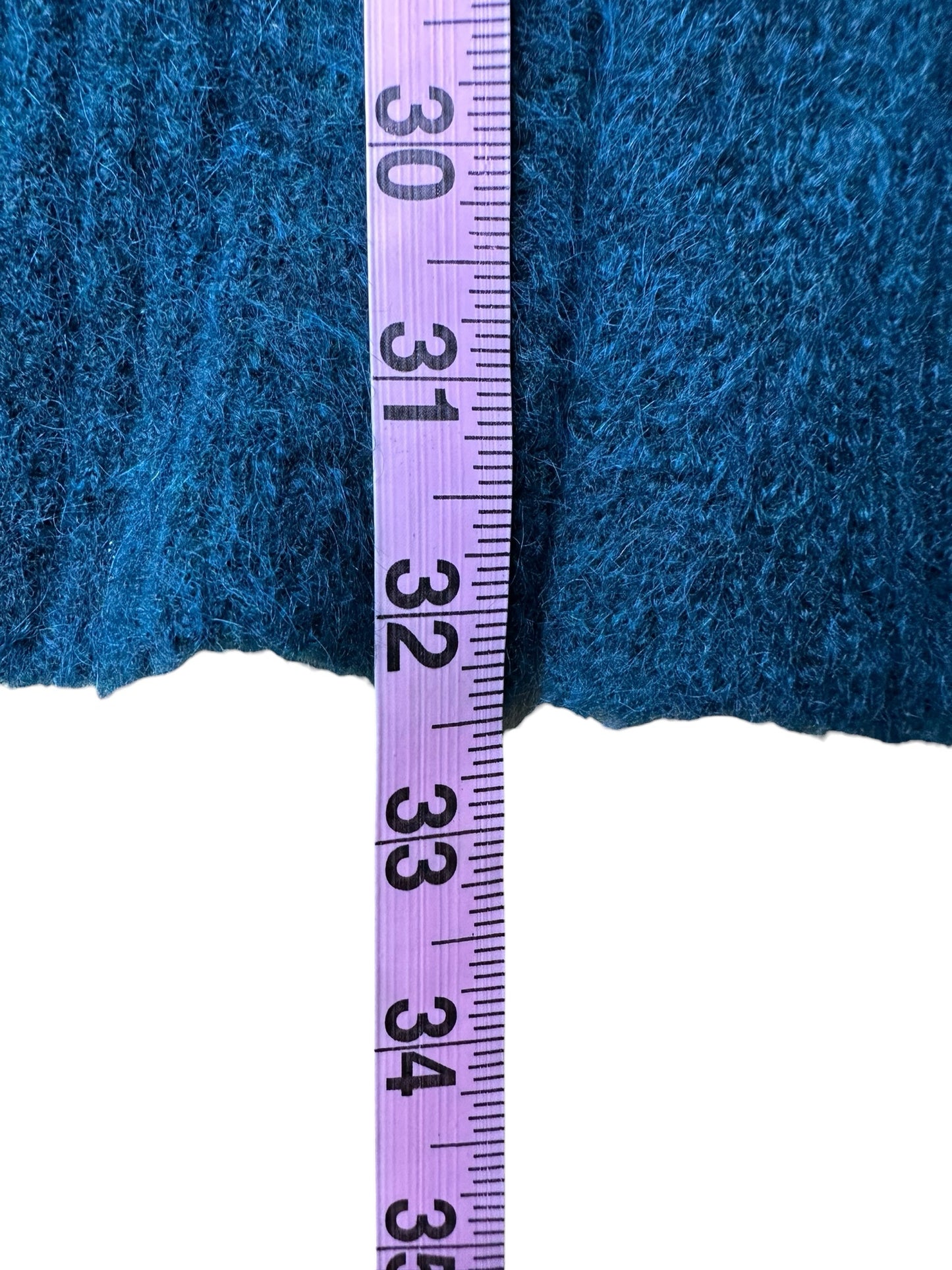 EILEEN FISHER Teal Wool Mohair Sweater Cardigan Size M