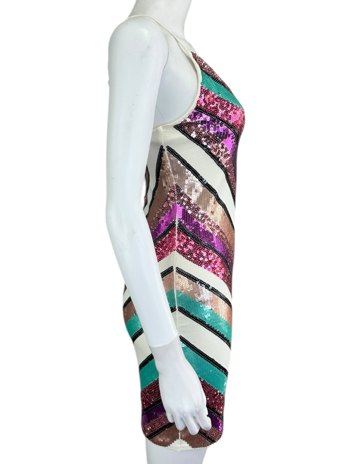 EXPRESS Colorful Sequin Mini Dress NWT Size XS