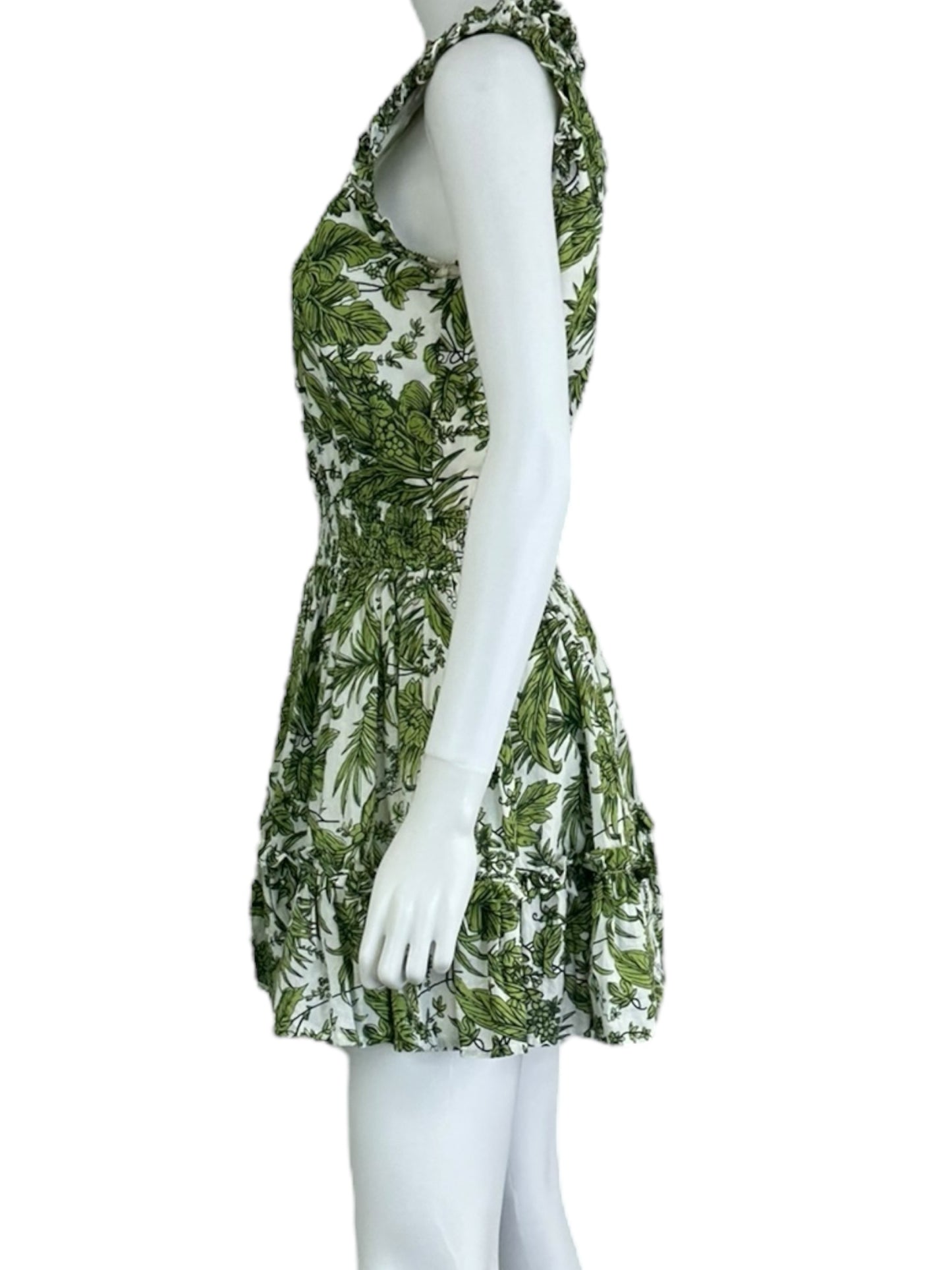 Anna Cate White and Green Casual Dress Size XS