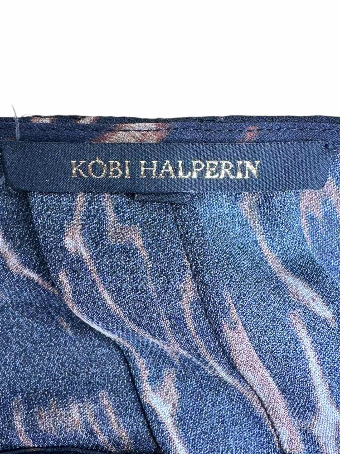 KOBI HALPERIN 100% Silk Leopard Blouse Size M