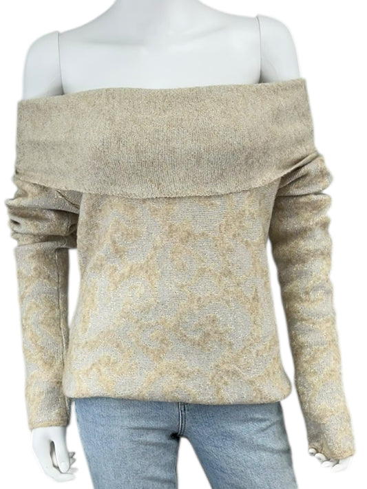 BELVEDERE Cream Wool Mohair Blend Sweater Size M