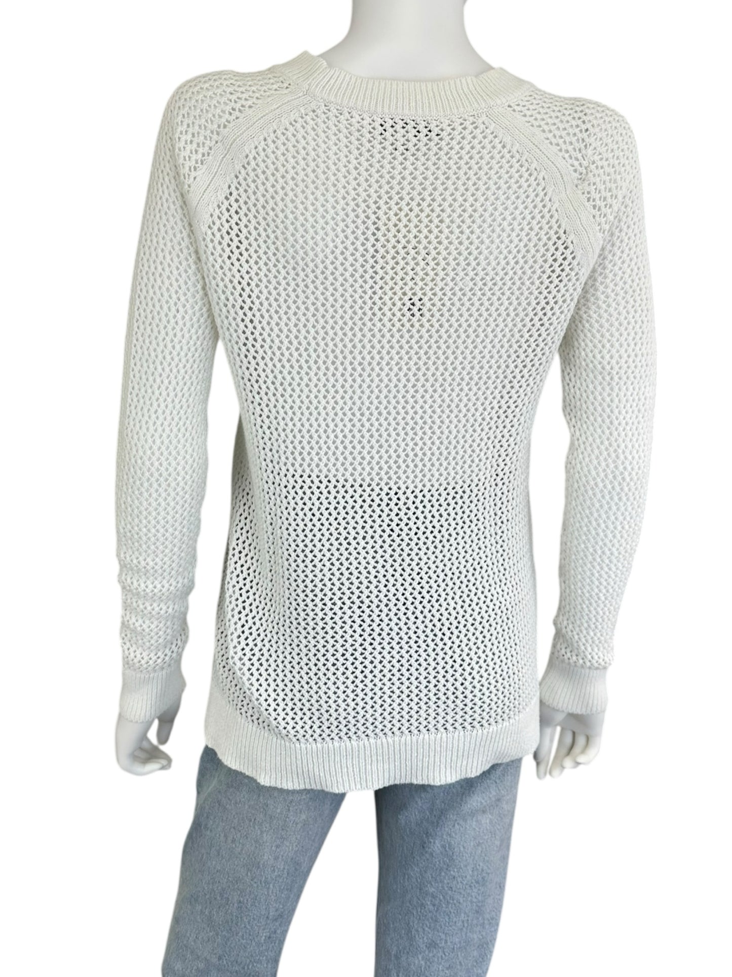 WHITE + WARREN White Cotton Sweater Size S