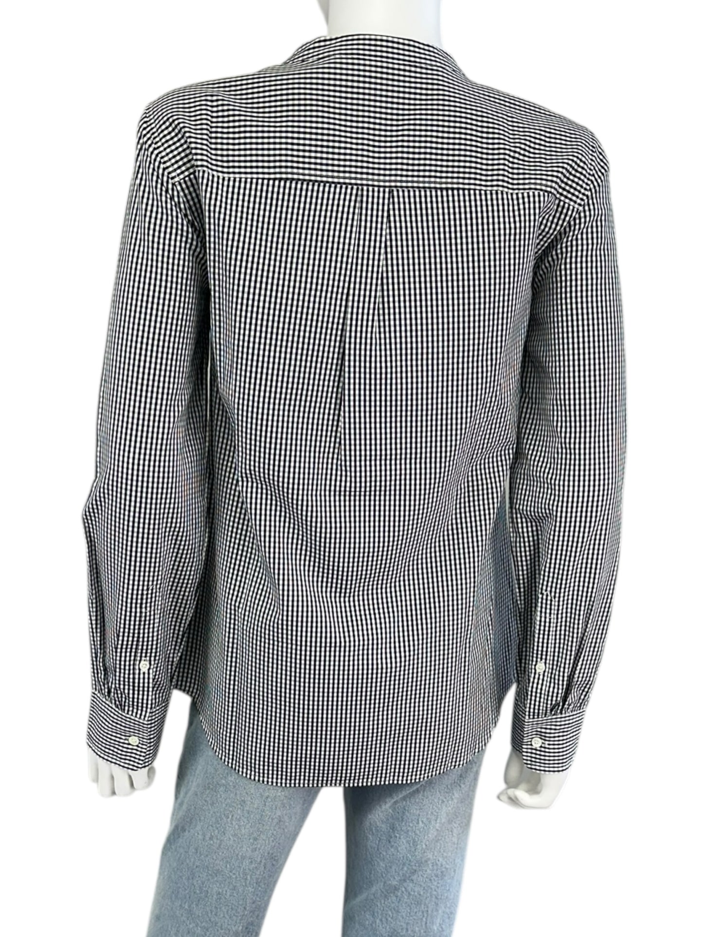 J. Crew Black Gingham Check Button-Down Size 4