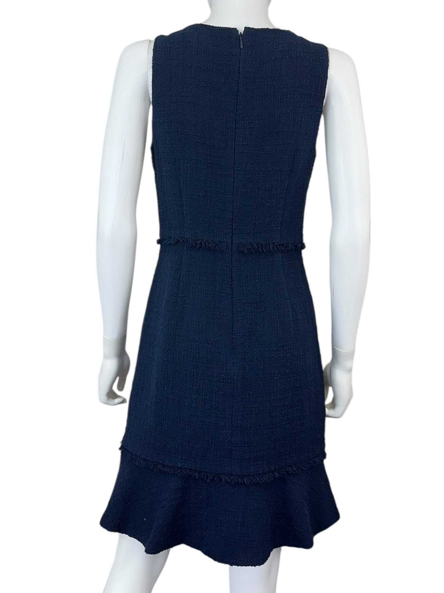 J. Crew Navy Blue Tweed Mini Dress Size 2