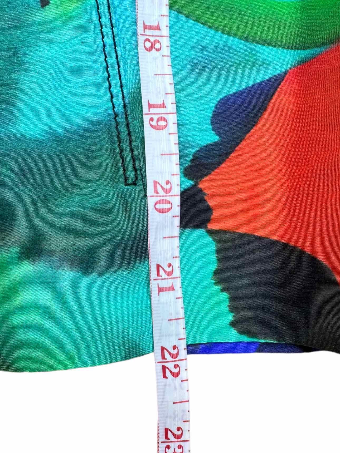 CARLISLE Multi-colored 100% Silk Print Jacket Size 12