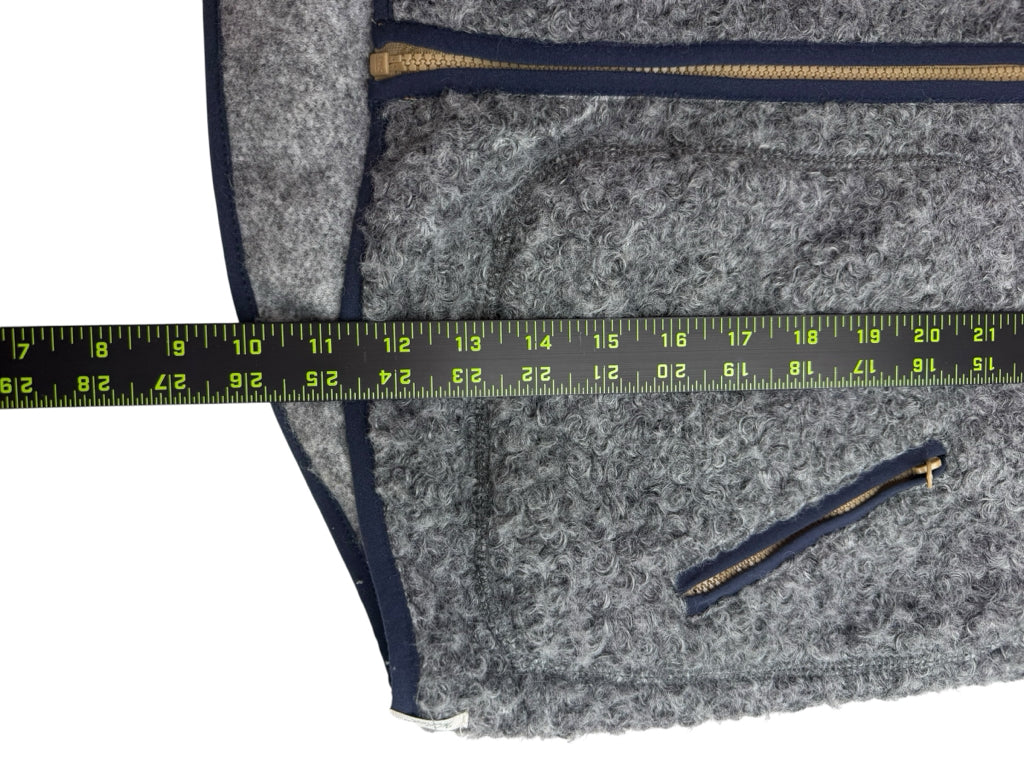 Woolrich Gray Suskiyou Curley Fleece Vest Size S