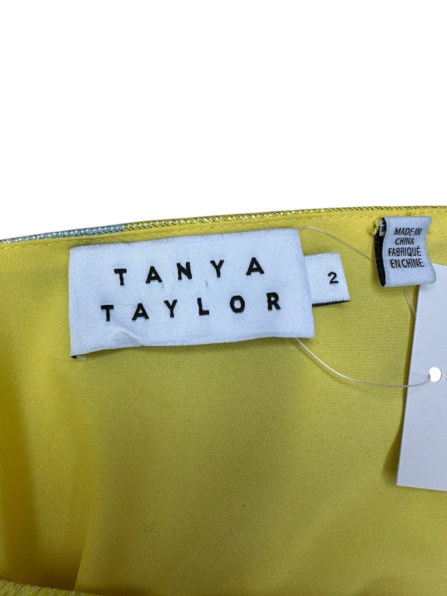 Tanya Taylor Yellow Analia Degrade Ruffle Dress Size S