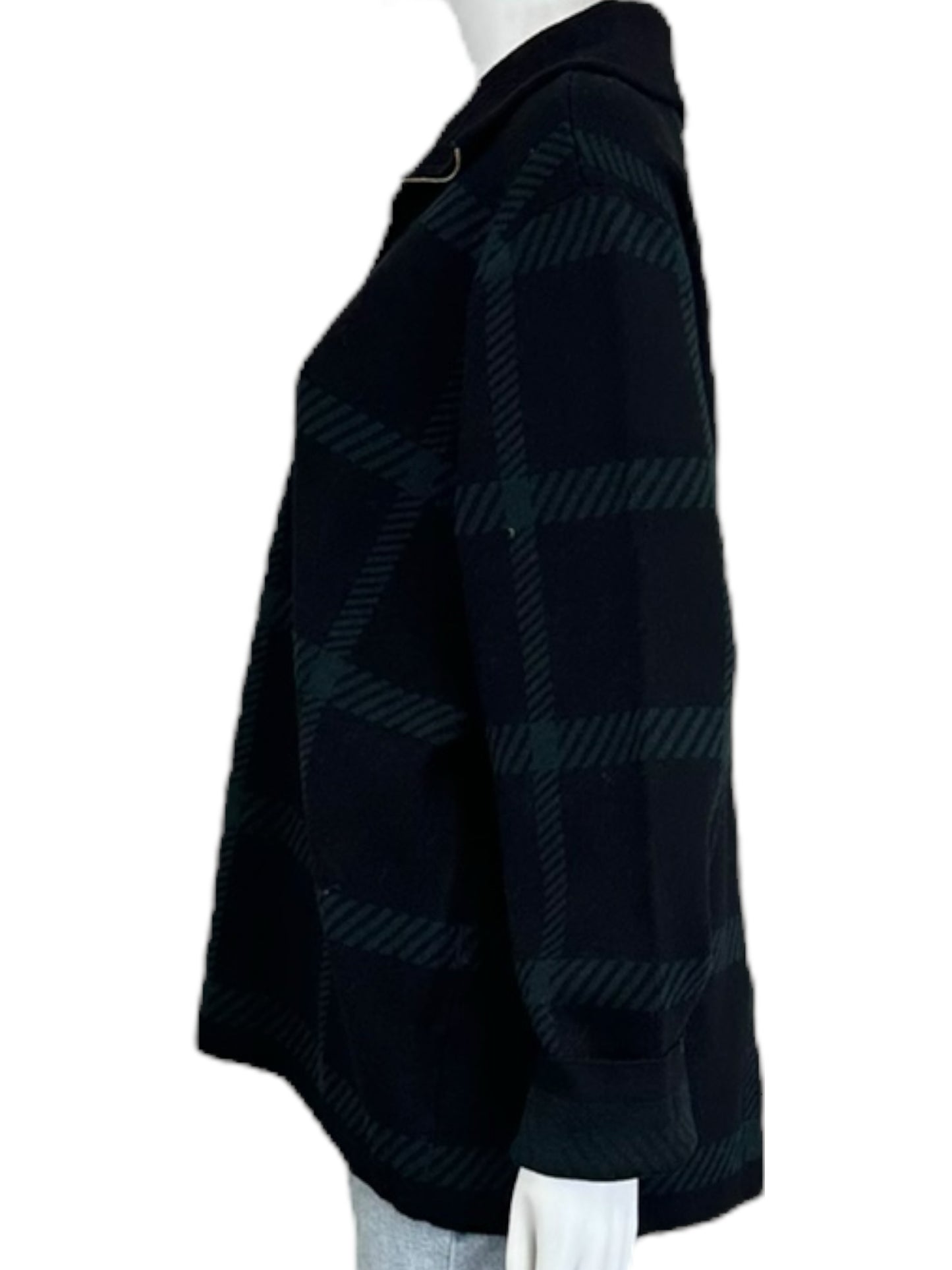 Anne Klein Plaid Knit Jacket Size XL