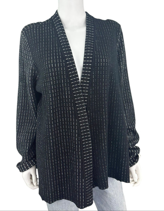EILEEN FISHER Black Silk Blend Jacket Size 1X