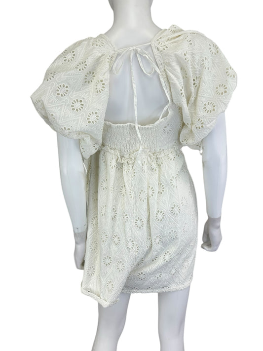 pilcro NWT White Eyelet Romper Size L