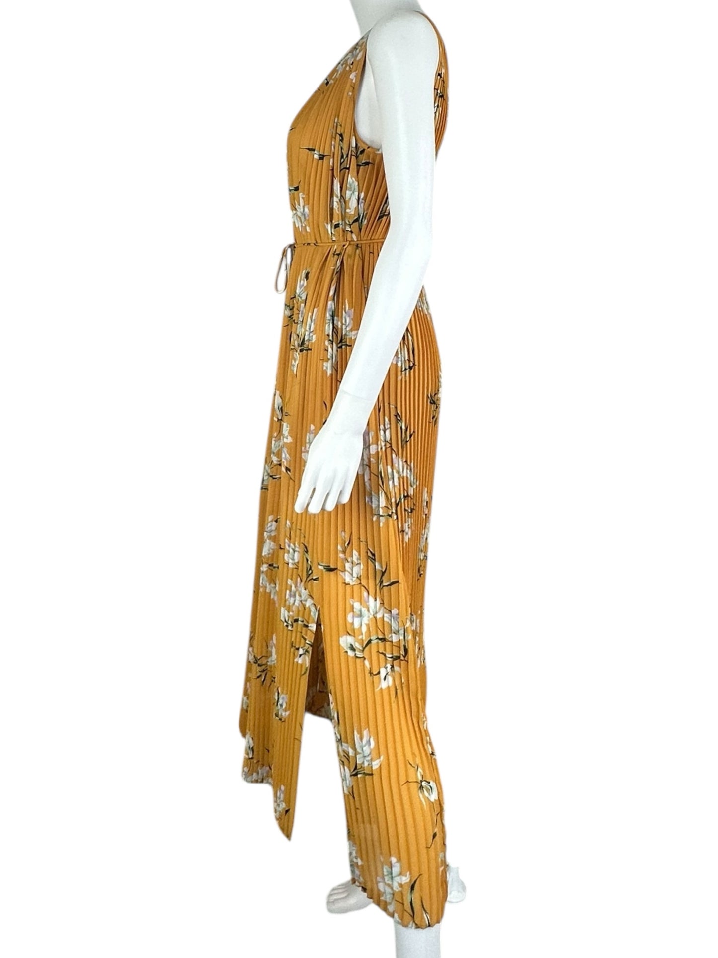 BANANA REPUBLIC Yellow Floral Maxi Dress Size XS