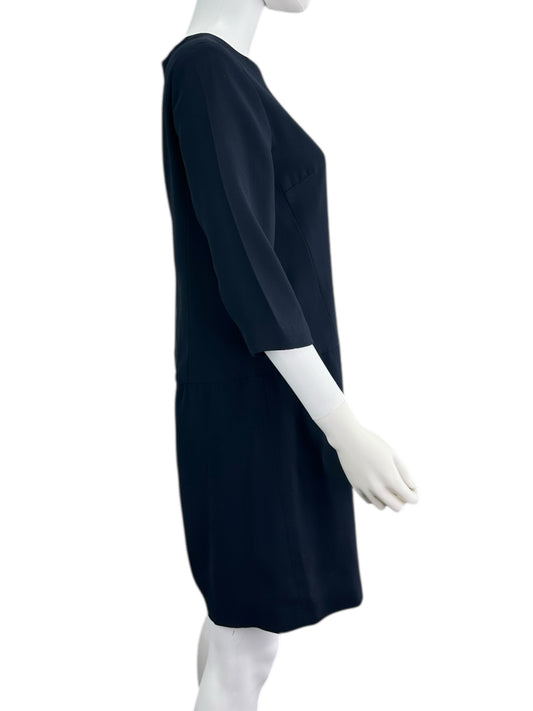 tibi Navy 100% Silk Mini Dress Size 6