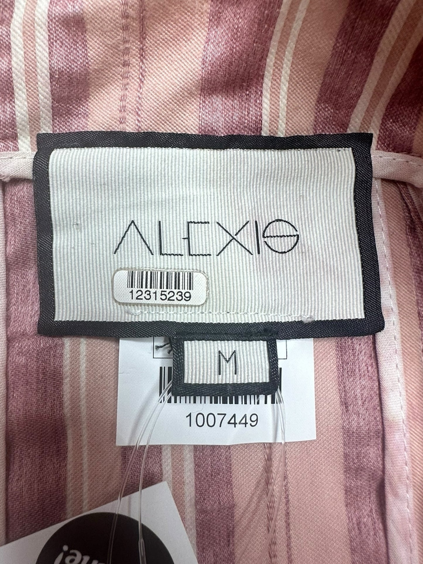 ALEXIS Pink Striped Linen Blend Mini Sundress Size M