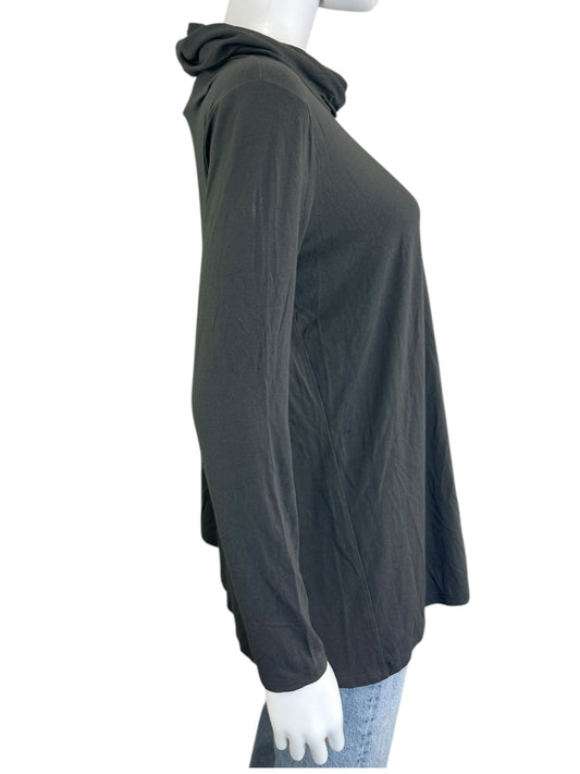 EILEEN FISHER Gray Knit Hoodie Size M