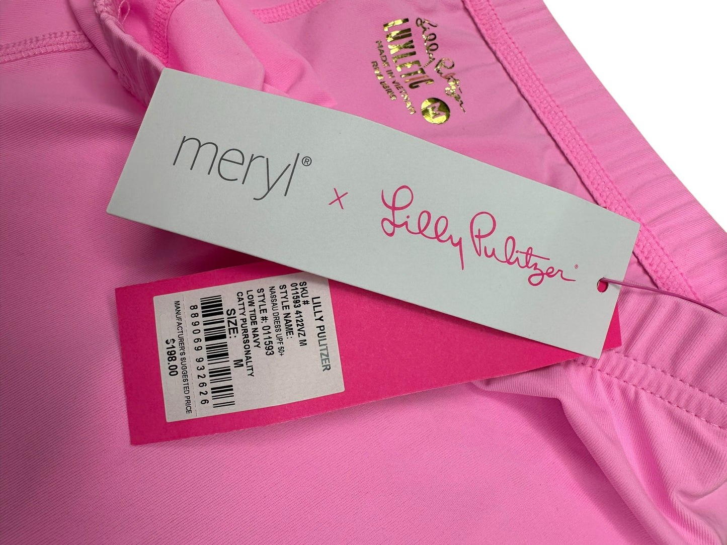meryl X Lilly Pulitzer NWT Pink Active Shorts Size M