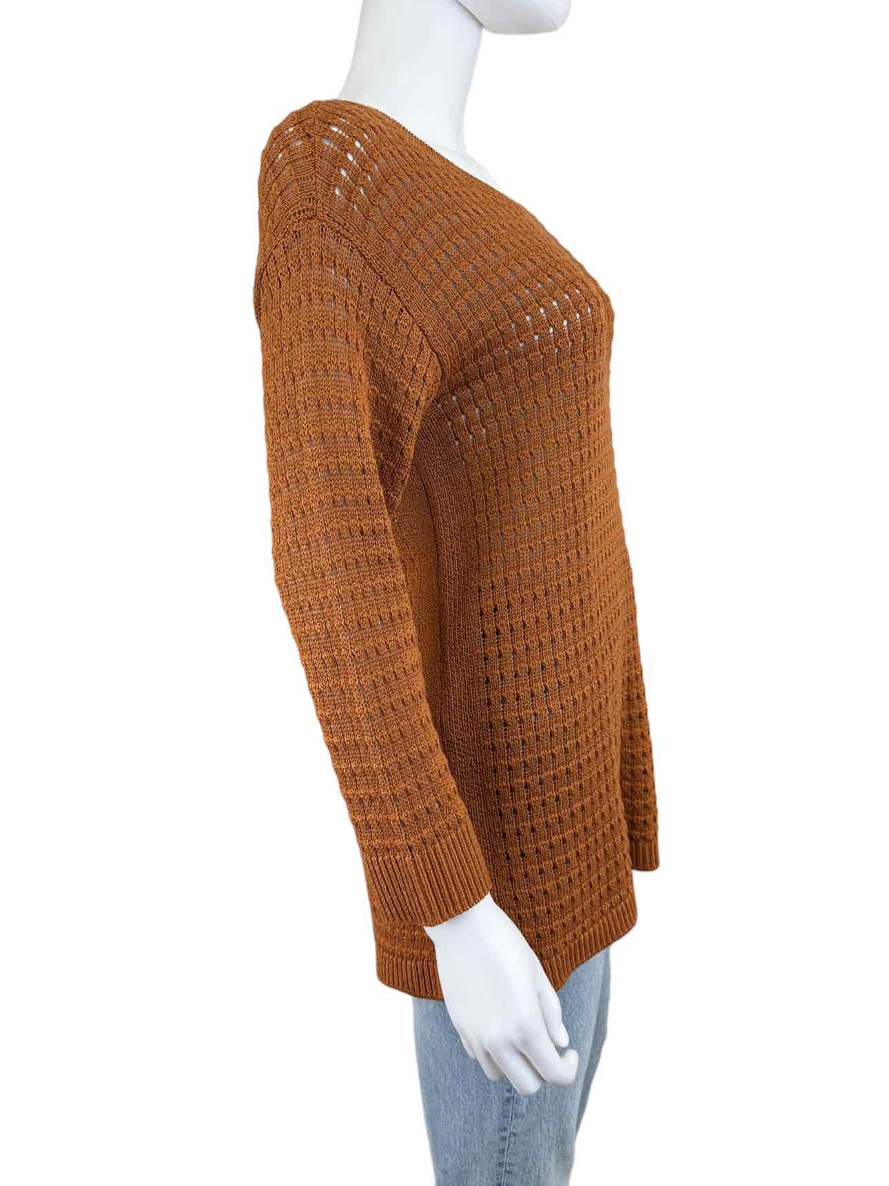 Talbots Rust Cotton Sweater Size M
