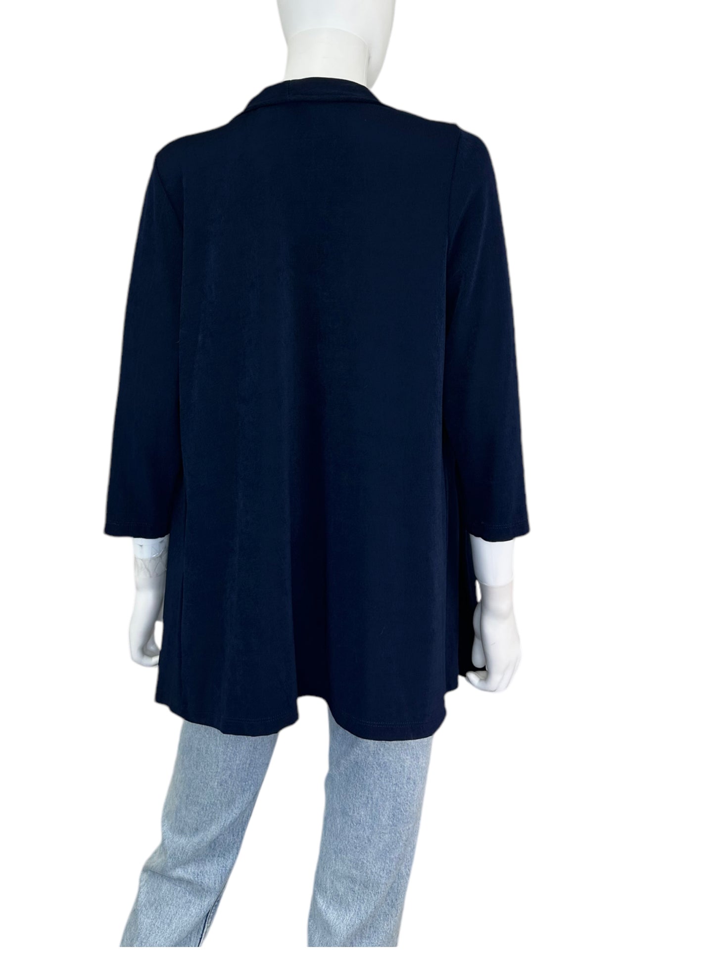 chicos NWT Navy Travelers Corset Cardigan Size S