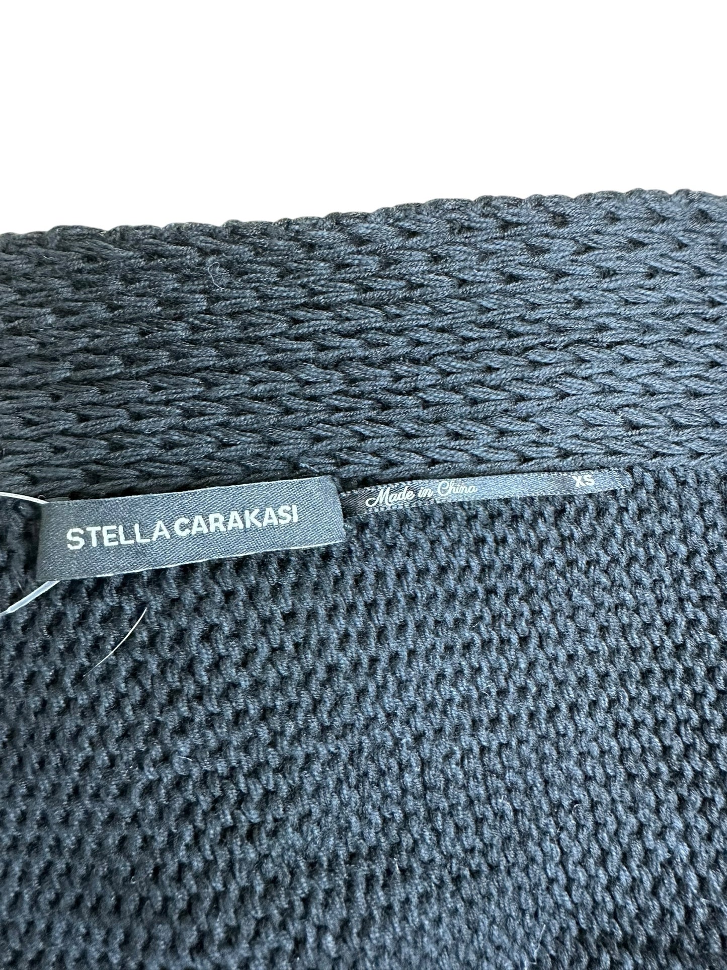 Stella Carakasi Black Cotton Sweater Cardigan Size XS