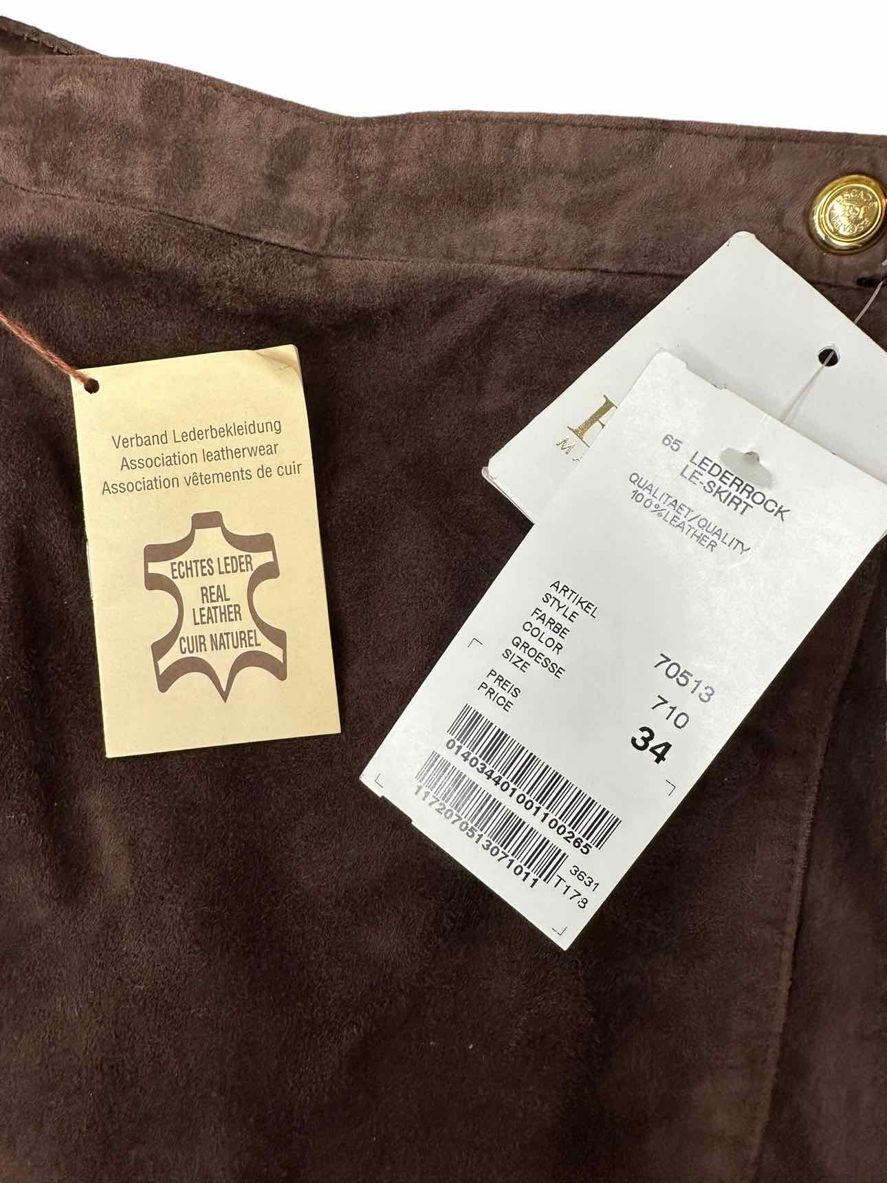 ESCADA NWT Brown Suede Maxi Skirt Size 4