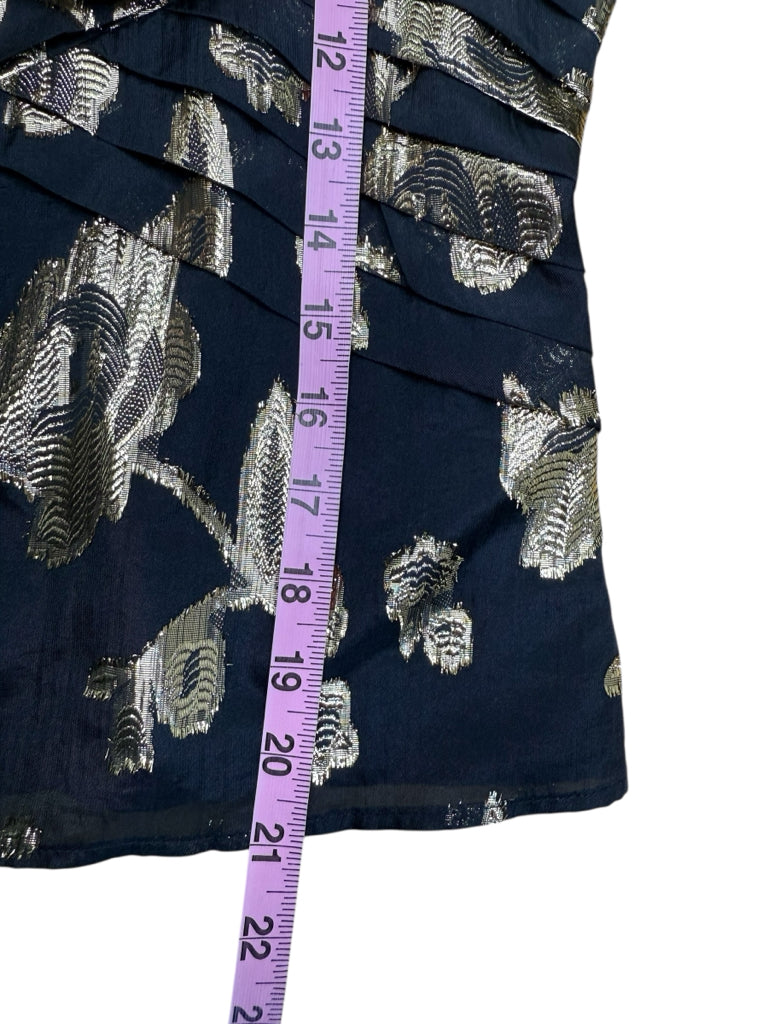 EDITION by EXPRESS NWT Black Metallic Floral Print Blouse Size S