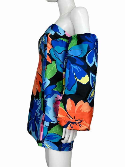 Klesis NWT Satin Floral Print Off Shoulder Cocktail Size L