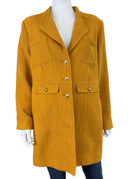 Chico's Yellow Cotton Coat Size L