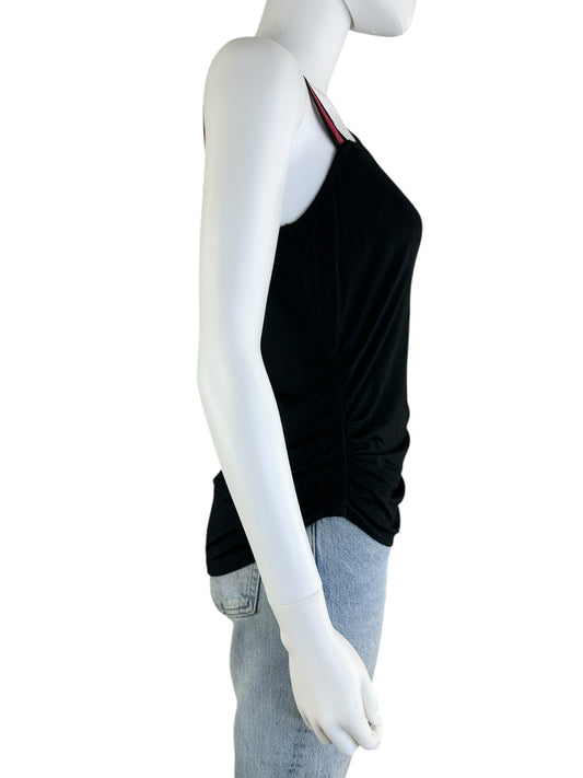 TRINA TURK Black One Shoulder Top Size S