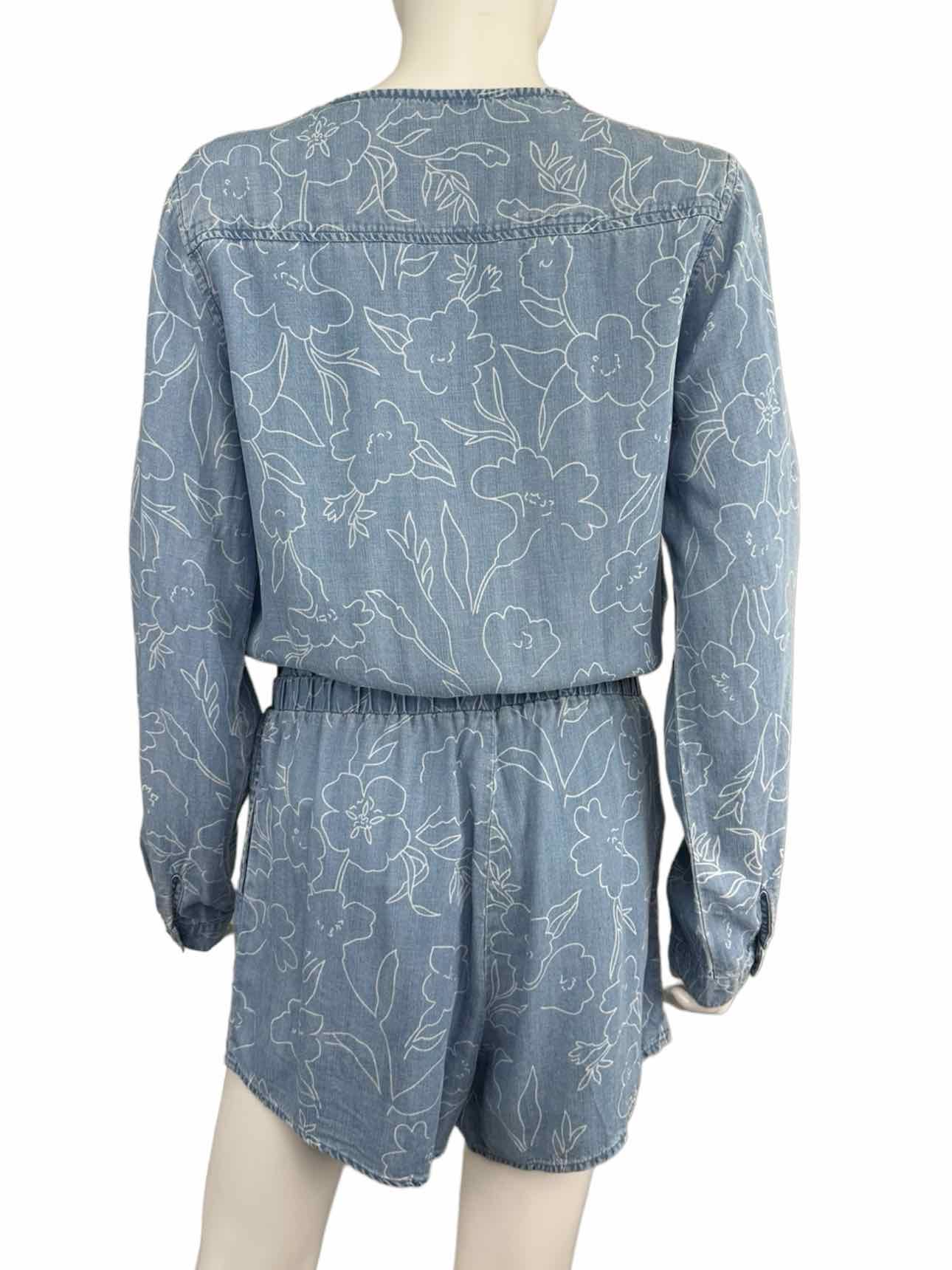cloth & stone Blue Chambray Romper Size S