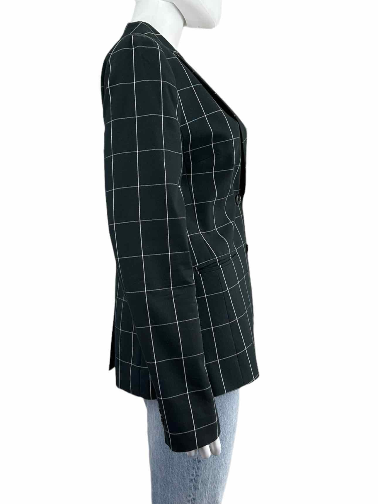 BANANA REPUBLIC Black Plaid Blazer Size 6