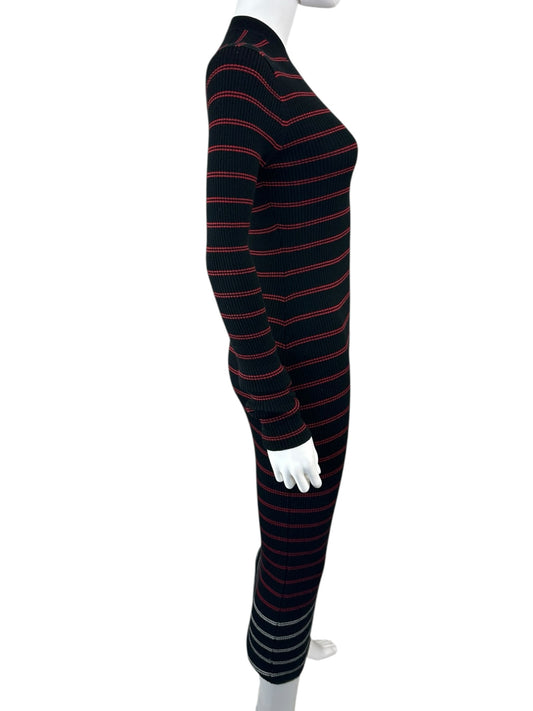 MCQ Alexander McQueen Black Striped Crewneck Sweater Dress Size S